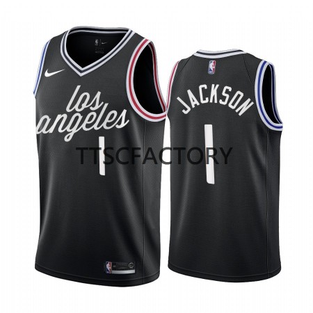 Maillot Basket Los Angeles Clippers Reggie Jackson 1 Nike 2022-23 City Edition Noir Swingman - Homme